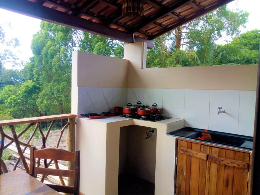 Paraiso Da Falesia Em Cumuruxatiba Com Vista Excepcional Para O Mar Villa Exteriör bild